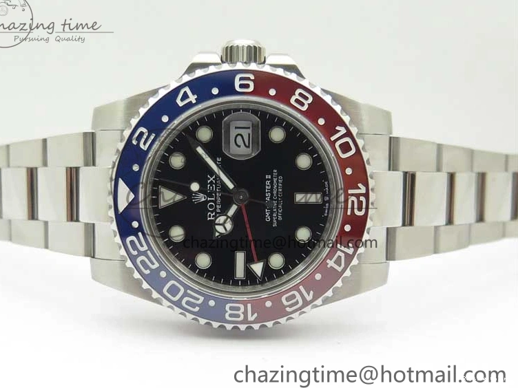 0407 Stylish GMT-Master II 126710 BLRO 904L BP Maker 1:1 Best Edition Black Dial On 904L Oyster Bracelet A3285 (Correct Hand Stack) 2521